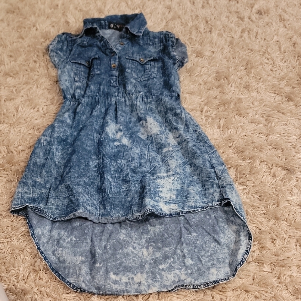 Stylish Blue Denim Kids Dress